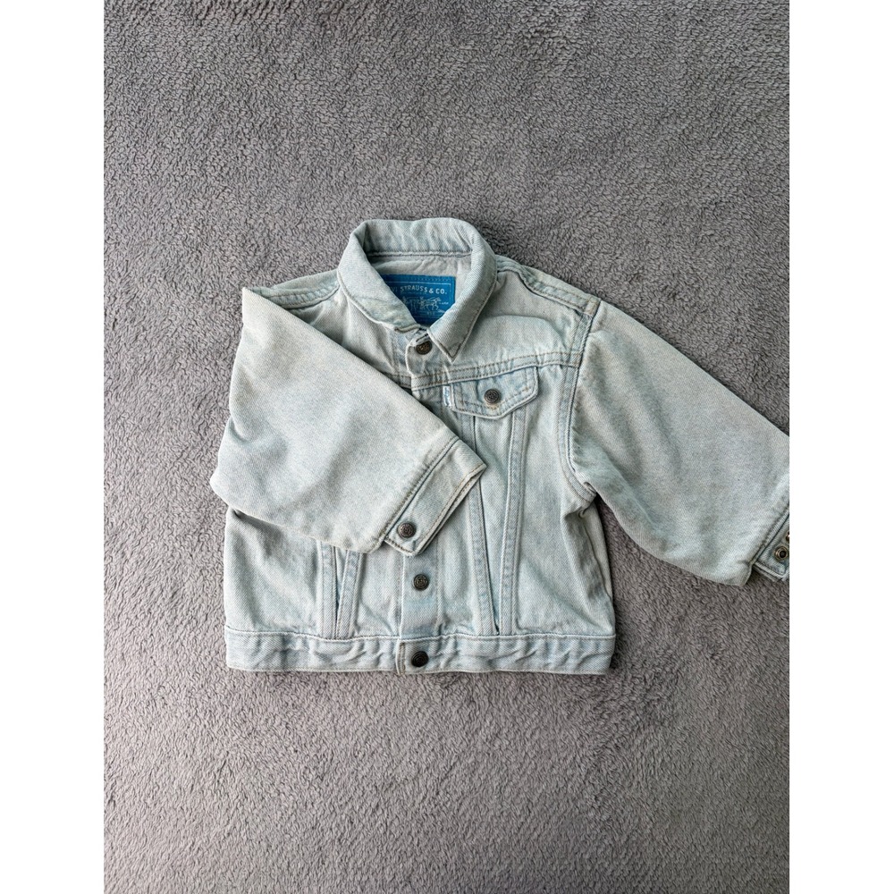 Levi Strauss & Co. Denim Trucker Jacket Toddler Light Wash Vintage Style